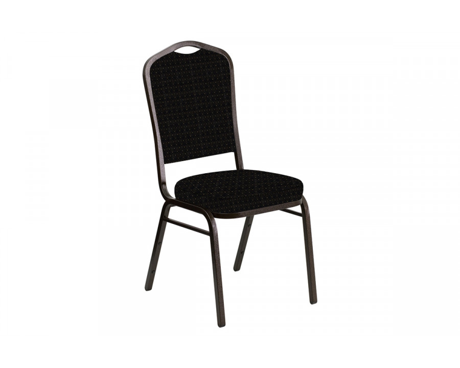 BLNK Crown Back Banquet Chair in Jewel with Gold Vein Frame - Onyx