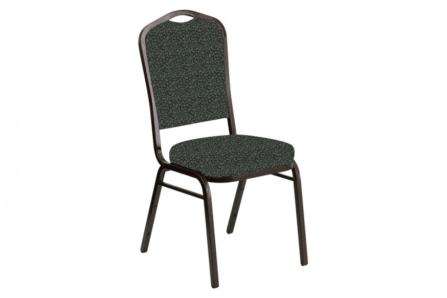 BLNK™ Crown Back Banquet Chair in Lancaster with Gold Vein Frame - Chocaqua