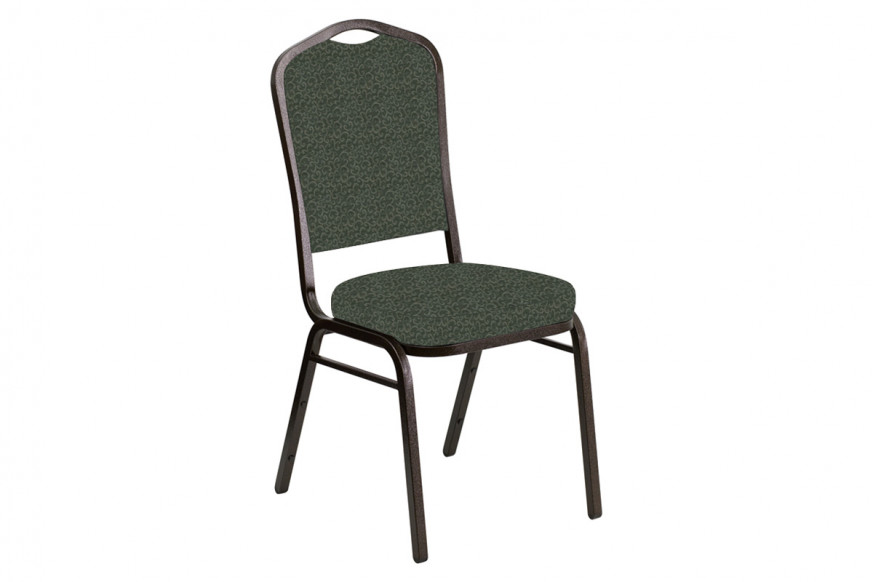 BLNK™ Crown Back Banquet Chair in Lancaster with Gold Vein Frame - Green Moss