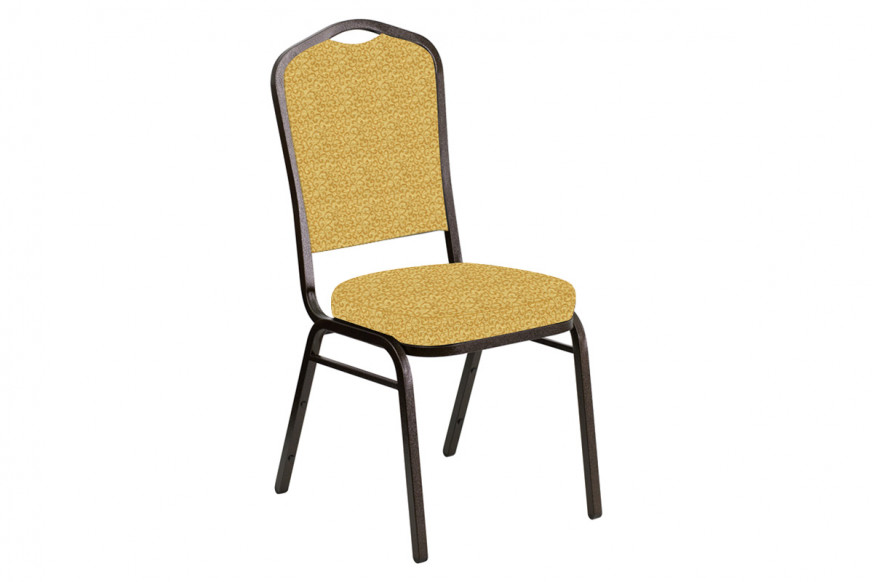 BLNK™ Crown Back Banquet Chair in Lancaster with Gold Vein Frame - Khaki