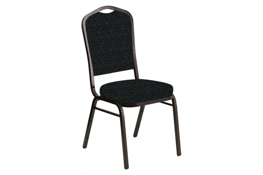 BLNK™ Crown Back Banquet Chair in Lancaster with Gold Vein Frame - Pewter