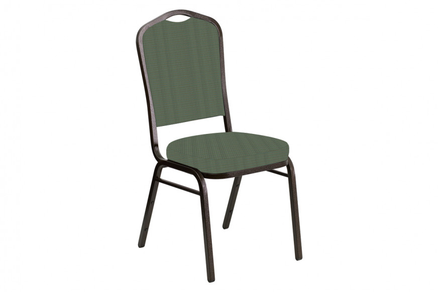 BLNK™ Crown Back Banquet Chair in Mainframe with Gold Vein Frame - Avocado