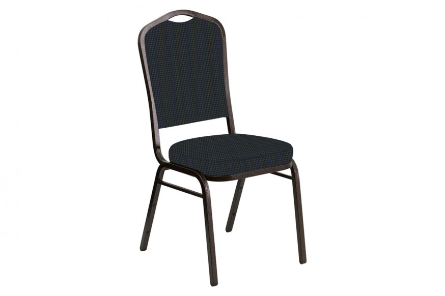 BLNK™ Crown Back Banquet Chair in Mainframe with Gold Vein Frame - Bay Blue