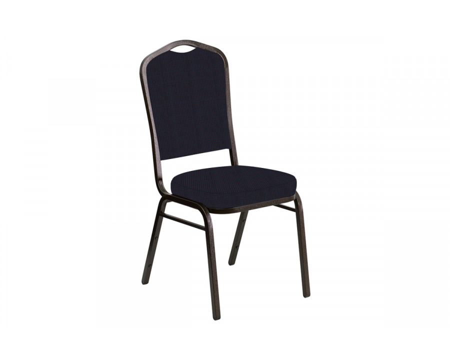 BLNK Crown Back Banquet Chair in Mainframe with Gold Vein Frame - Blazer