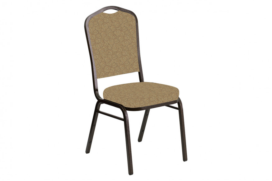 BLNK™ Crown Back Banquet Chair in Martini with Gold Vein Frame - Coffee