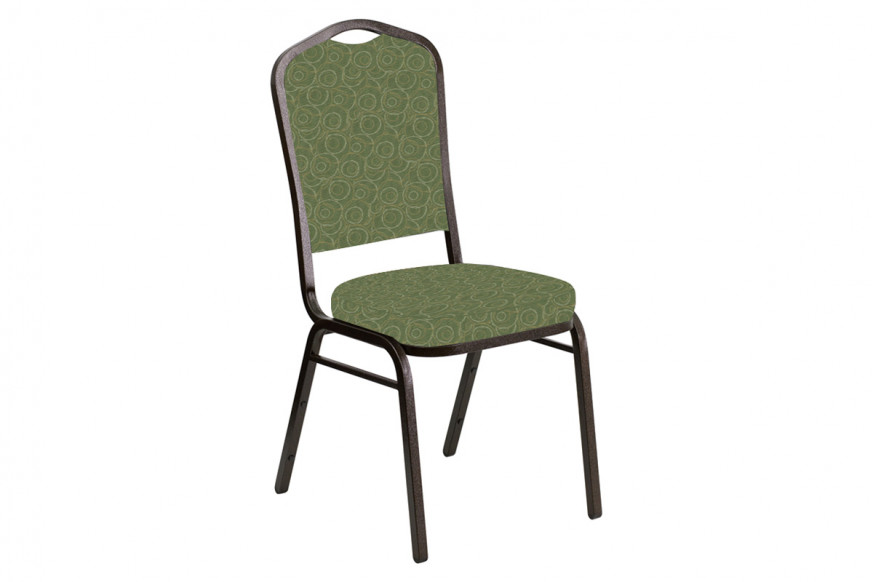 BLNK™ Crown Back Banquet Chair in Martini with Gold Vein Frame - Olive