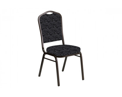 BLNK Crown Back Banquet Chair in Perplex with Gold Vein Frame