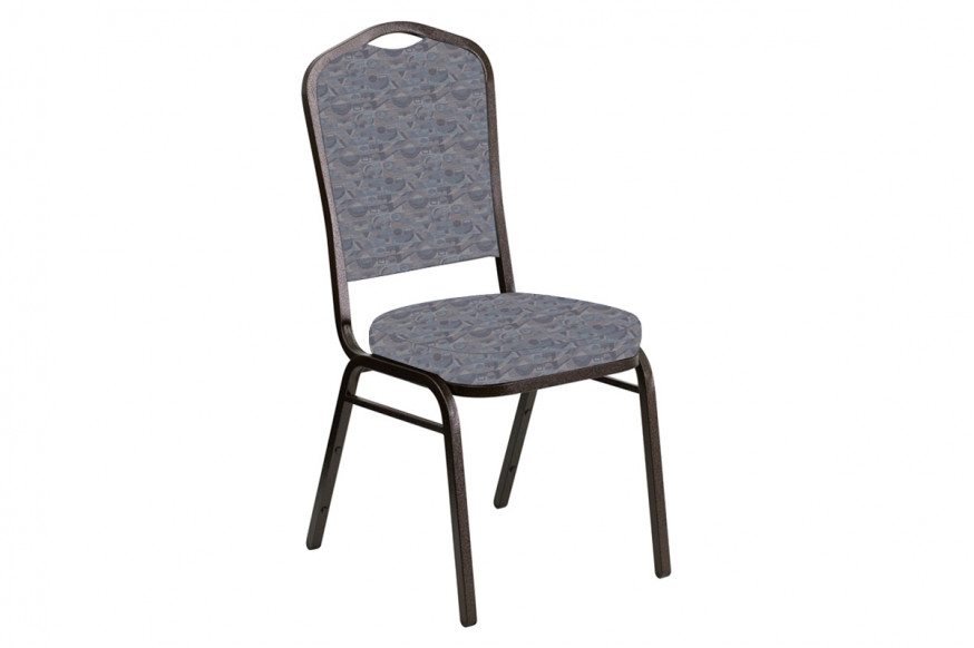 BLNK™ Crown Back Banquet Chair in Perplex with Gold Vein Frame - Hazelwood