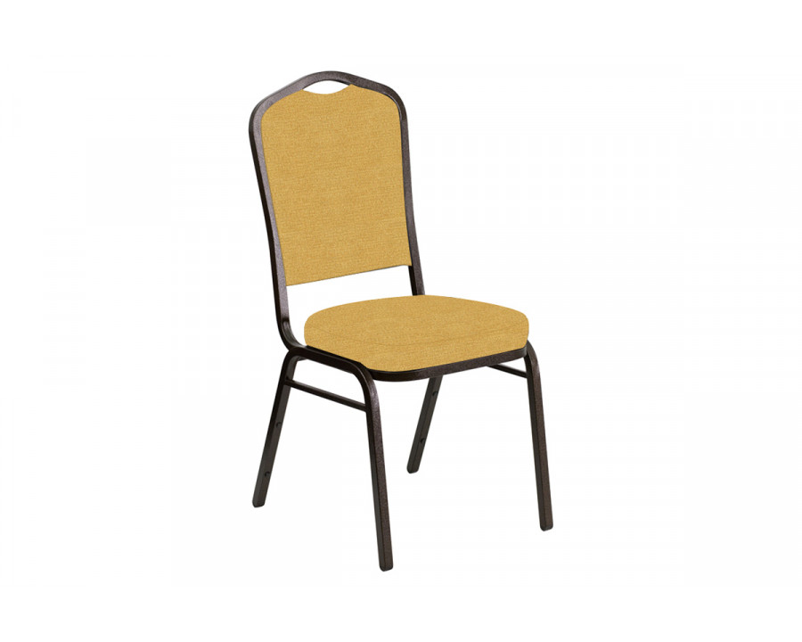 BLNK Crown Back Banquet Chair in Phoenix with Gold Vein Frame - Sand