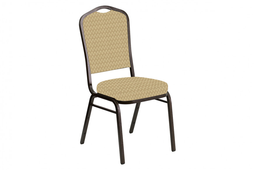 BLNK™ Crown Back Banquet Chair in Rapture with Gold Vein Frame - Bisque