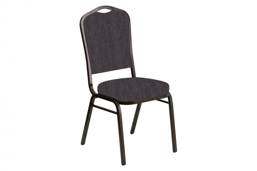 BLNK™ Crown Back Banquet Chair in Sammie with Gold Vein Frame - Joe Chocolate