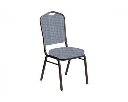 BLNK Crown Back Banquet Chair in Sammie with Gold Vein Frame