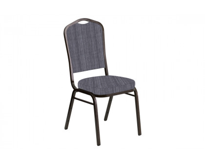 BLNK Crown Back Banquet Chair in Sammie with Gold Vein Frame