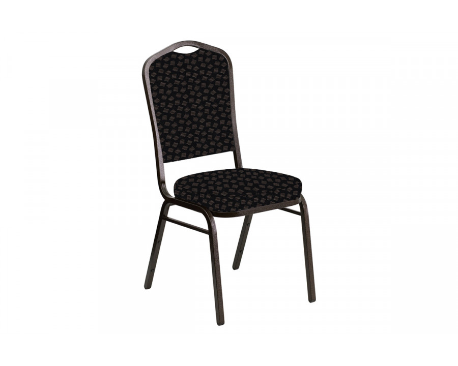 BLNK Crown Back Banquet Chair in Scatter with Gold Vein Frame - Ferrer