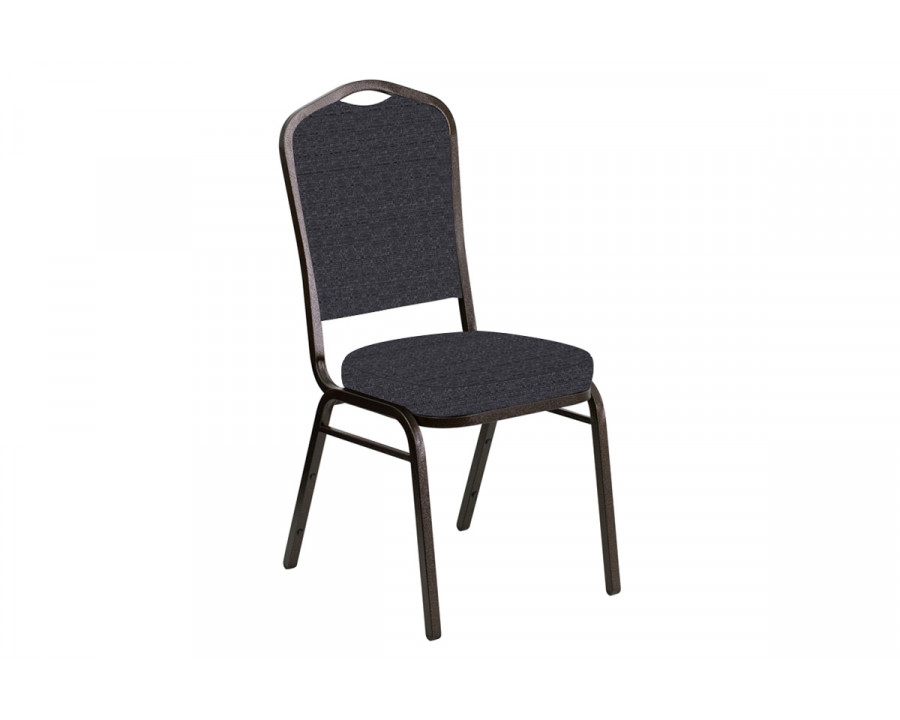 BLNK Crown Back Banquet Chair in Tahiti with Gold Vein Frame - Licorice