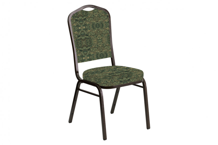 BLNK™ Crown Back Banquet Chair in Watercolor with Gold Vein Frame - Giverney