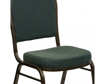 BLNK - HERCULES Series Fabric Dome Back Stacking Banquet Chair with Gold Vein Frame