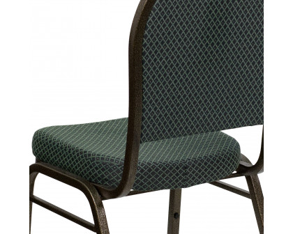 BLNK - HERCULES Series Fabric Dome Back Stacking Banquet Chair with Gold Vein Frame