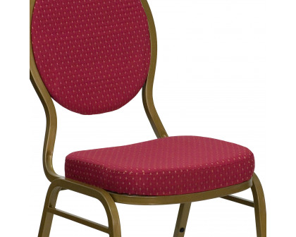 BLNK HERCULES Series Fabric Teardrop Back Stacking Banquet Chair - Red