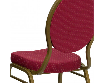 BLNK HERCULES Series Fabric Teardrop Back Stacking Banquet Chair - Red