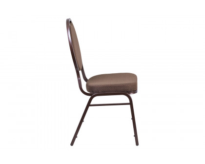 BLNK HERCULES Series Fabric Teardrop Back Stacking Banquet Chair - Brown