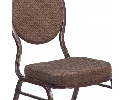 BLNK HERCULES Series Fabric Teardrop Back Stacking Banquet Chair - Brown