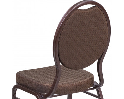 BLNK HERCULES Series Fabric Teardrop Back Stacking Banquet Chair - Brown