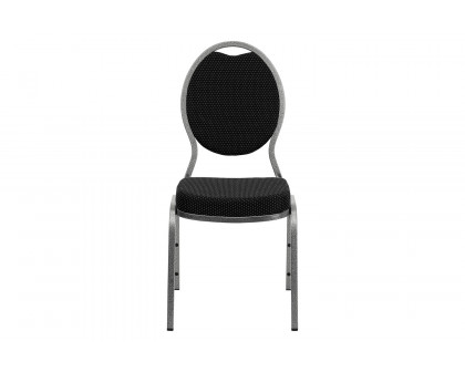 BLNK HERCULES Series Fabric Teardrop Back Stacking Banquet Chair - Black