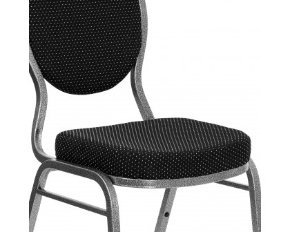 BLNK HERCULES Series Fabric Teardrop Back Stacking Banquet Chair - Black