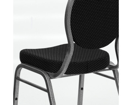 BLNK HERCULES Series Fabric Teardrop Back Stacking Banquet Chair - Black