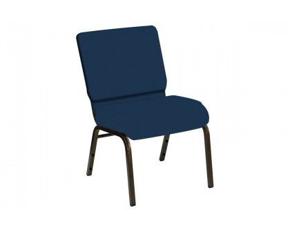 BLNK HERCULES Series Church Chair in E-Z Wallaby Vinyl with Gold Vein Frame