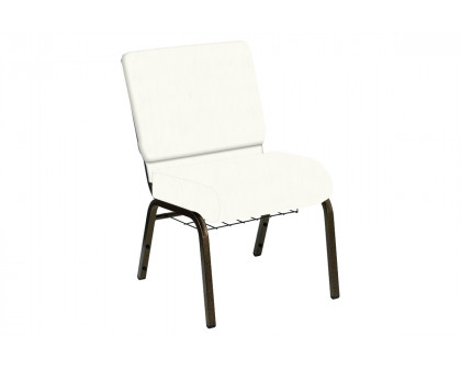 BLNK HERCULES Series Church Chair in E-Z Marine Vinyl with Gold Vein Frame