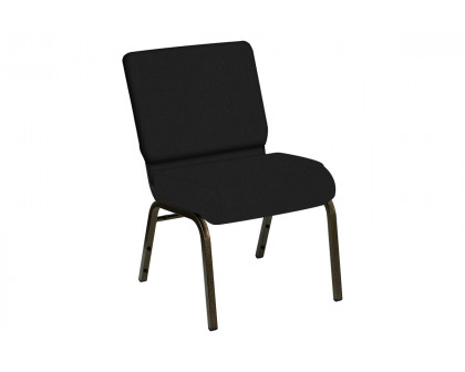 BLNK HERCULES Series Church Chair in E-Z Oxen Vinyl with Gold Vein Frame