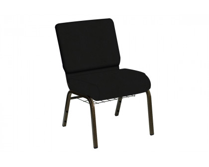 BLNK HERCULES Series Church Chair in E-Z Heidi Vinyl with Gold Vein Frame