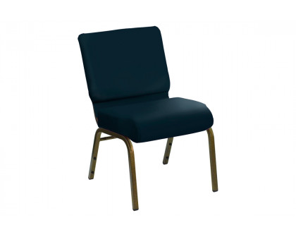 BLNK HERCULES Series Style 2 Church Chair in E-Z Sierra Vinyl with Gold Vein Frame