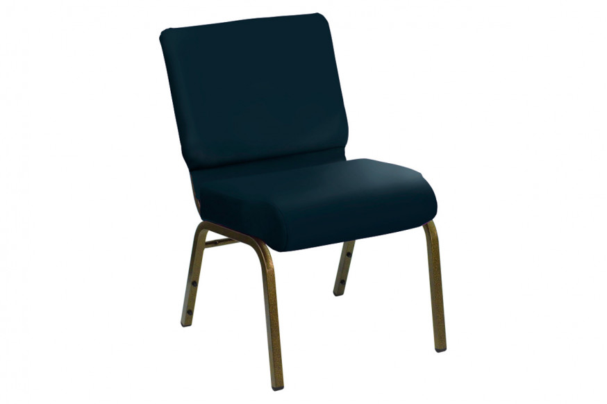 BLNK™ HERCULES Series Style 2 Church Chair in E-Z Sierra Vinyl with Gold Vein Frame - Royal, 21"W