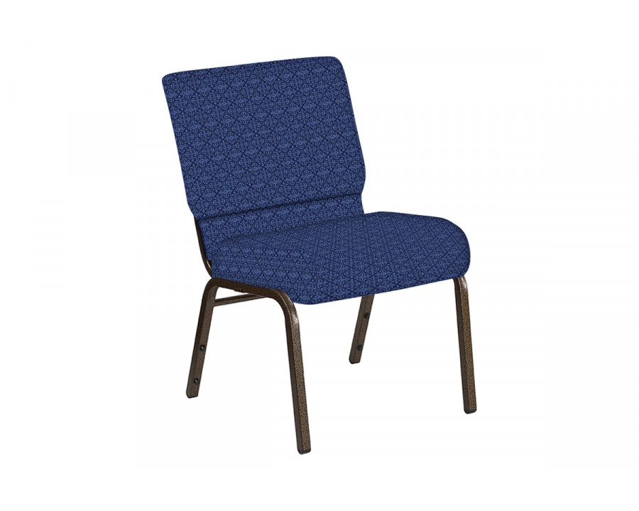 BLNK Church Chair in Abbey with Gold Vein Frame - Navy, 21"W