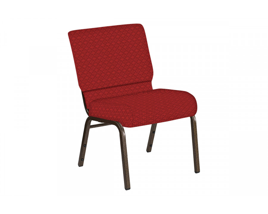 BLNK Church Chair in Abbey with Gold Vein Frame - Red, 21"W