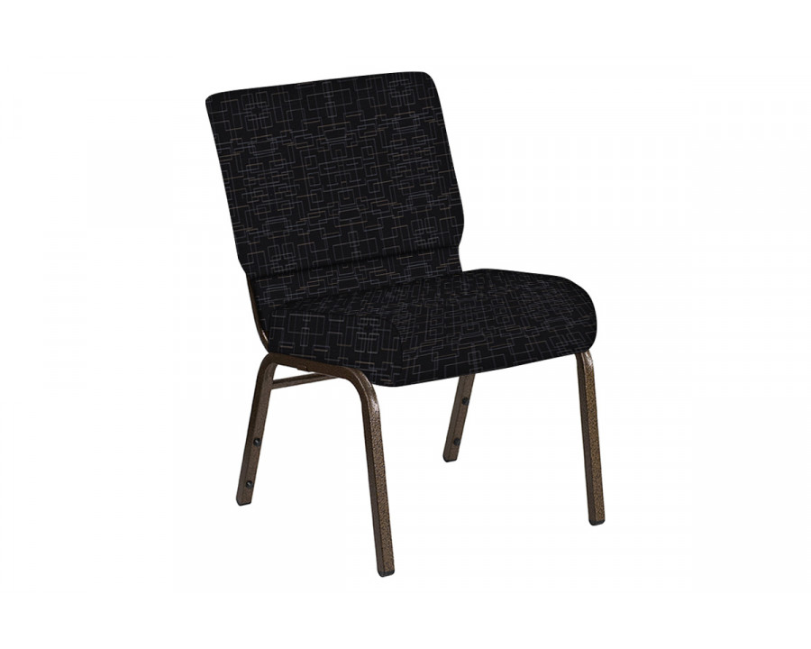 BLNK Church Chair in Amaze with Gold Vein Frame - Ebony, 21"W