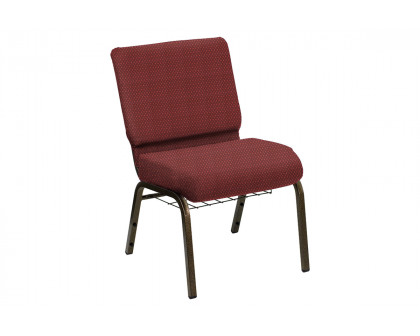 BLNK HERCULES Series Church Chair in Bedford with Gold Vein Frame