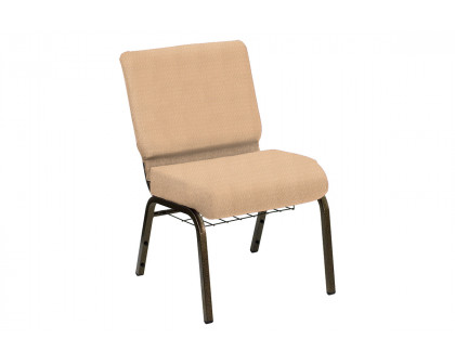 BLNK HERCULES Series Church Chair in Bedford with Gold Vein Frame