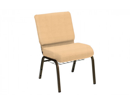 BLNK HERCULES Series Church Chair in Bedford with Gold Vein Frame