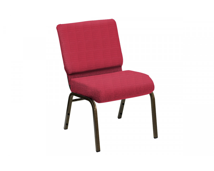 BLNK HERCULES Series Church Chair in Bedford with Gold Vein Frame - Petal Pink, 21"W