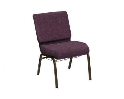 BLNK HERCULES Series Church Chair in Bedford with Gold Vein Frame