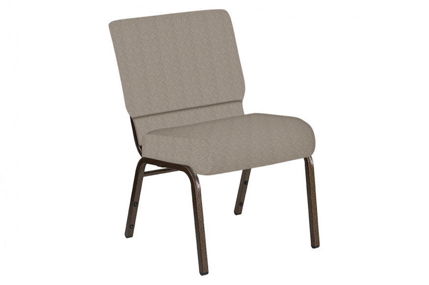 BLNK™ Church Chair in Bonaire with Gold Vein Frame - Taupe, 21"W