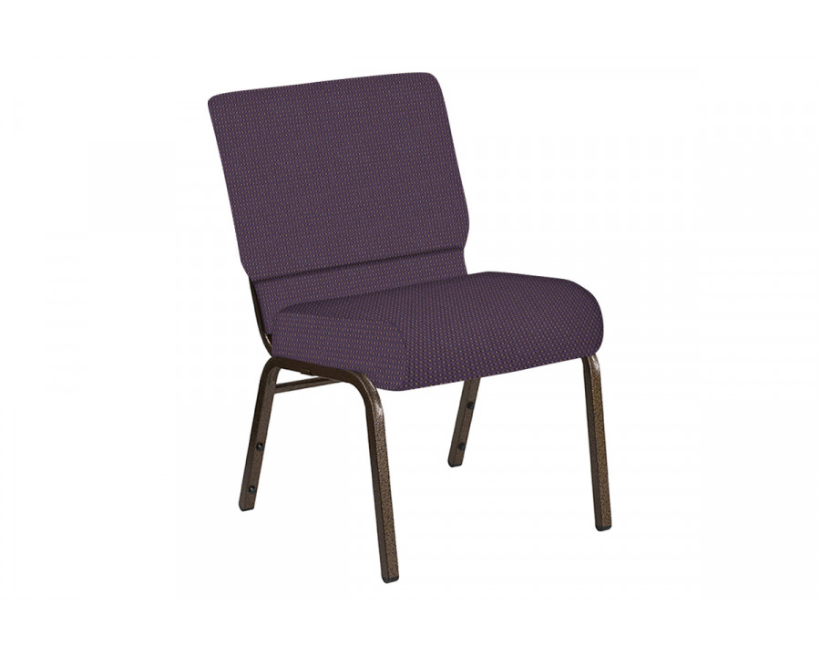 BLNK Church Chair in Canterbury with Gold Vein Frame - Purple, 21"W