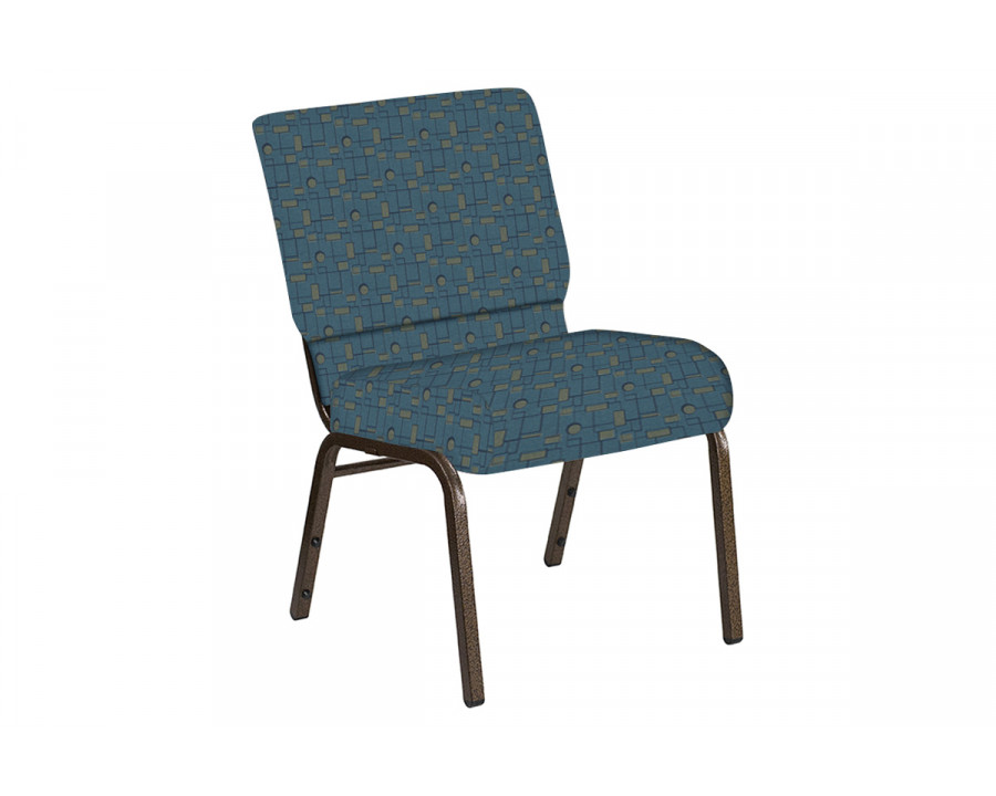 BLNK Church Chair in Circuit with Gold Vein Frame - Bay, 21"W