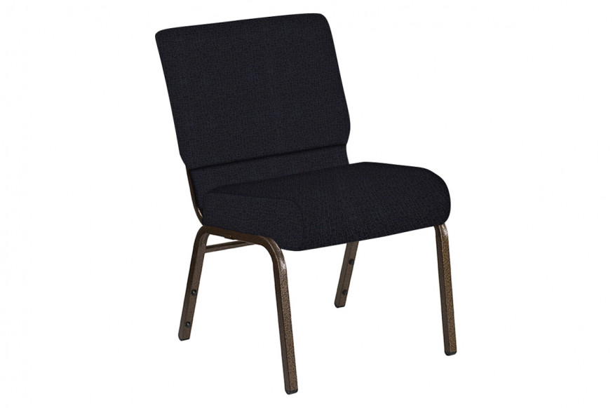 BLNK™ Church Chair in Cobblestone with Gold Vein Frame - Blissful Blue, 21"W