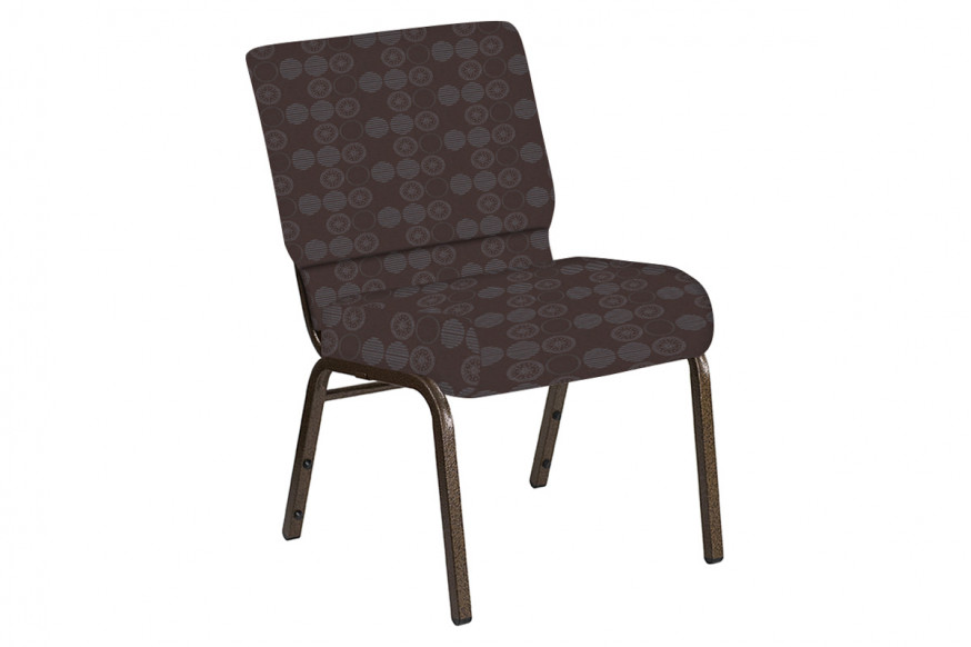 BLNK™ Church Chair in Galaxy with Gold Vein Frame - Mocha, 21"W