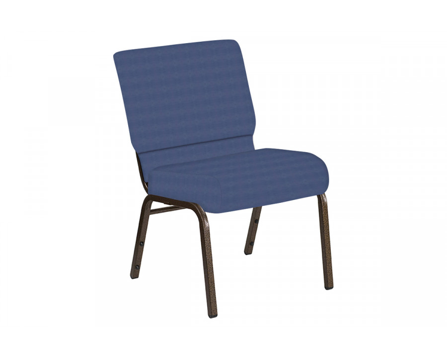 BLNK Church Chair in Illusion with Gold Vein Frame - Indigo, 21"W